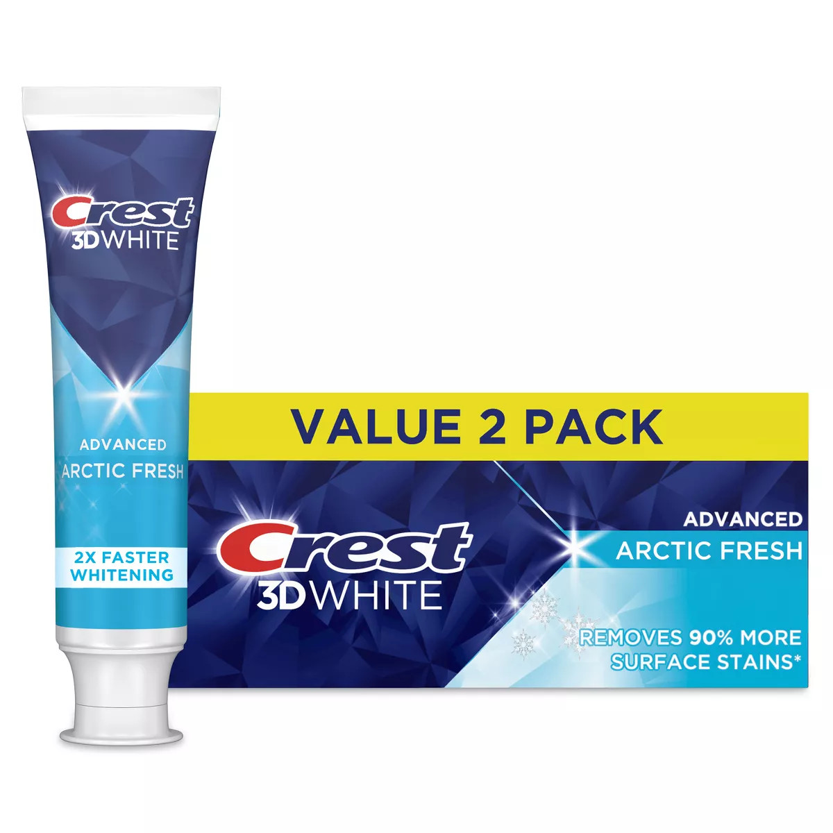 Crest 3D White Advanced Teeth Whitening Toothpaste, Arctic Fresh - 3.3oz/2pk | Target