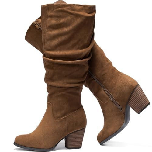 Luoika Women's Extra Wide Calf Knee High Boots.11 X-Wide Brownmf 231204 | Amazon (US)