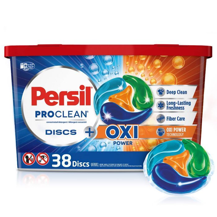 Persil Oxi Discs Laundry Detergent Pacs - 38ct | Target