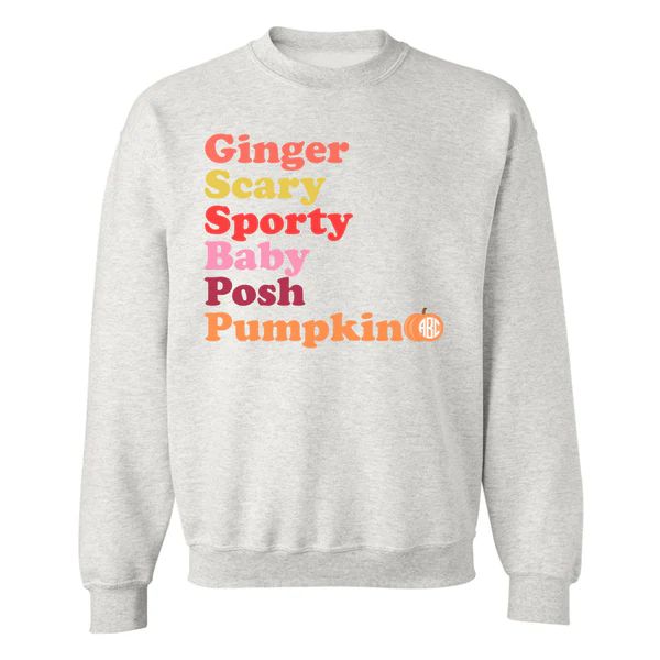 Monogrammed '(Pumpkin) Spice Girls' Crewneck Sweatshirt | United Monograms