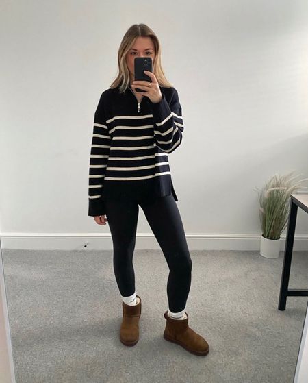 Cosy 🫶🏼

Black leggings are staples in any wardrobe. I wear mine with cosy knits all the time like this stripe quarter zip. These Uggs have also not left my feet! 



#LTKstyletip #LTKeurope #LTKSeasonal