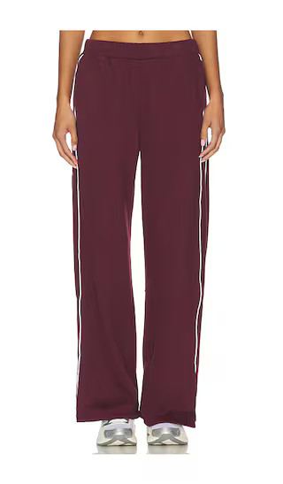 Luxe Fleece Piper Wide Leg Pant in Dark Cherry | Revolve Clothing (Global)