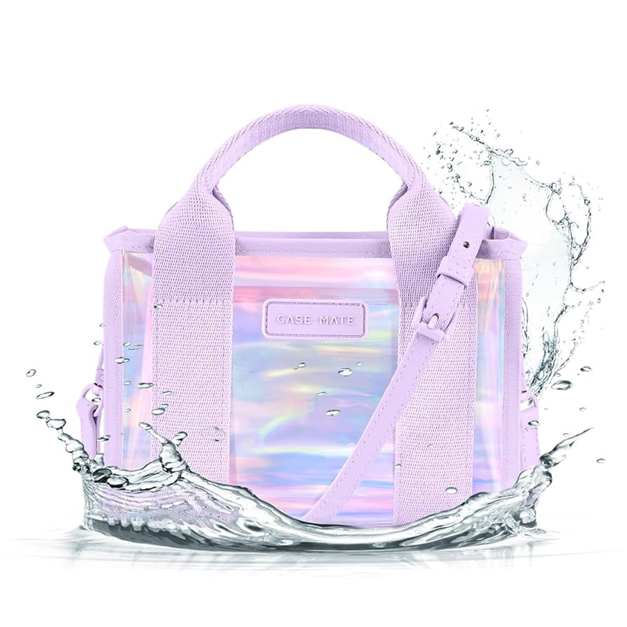 Case-Mate Soap Bubble Micro Tote Bag for Women - Iridescent Mini Purse with Jacquard Crossbody St... | Amazon (US)