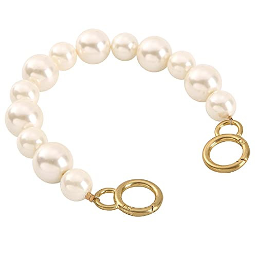 Amazon.com: Xiazw Sturdy Large Imitation Pearls Bead Purse Handle Straps Bag Charms Handbag Chain... | Amazon (US)
