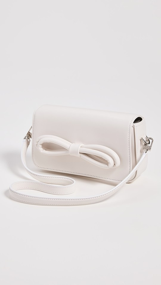 MACH & MACH Puffed Bow Ivory Leather Bag | SHOPBOP | Shopbop