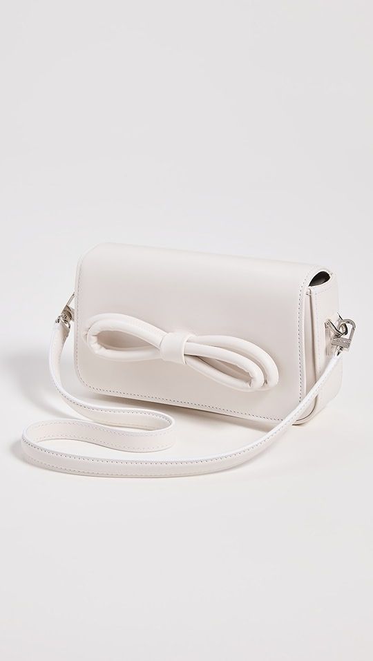 MACH & MACH Puffed Bow Ivory Leather Bag | SHOPBOP | Shopbop