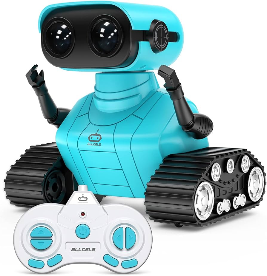ALLCELE Robot Toys, Rechargeable RC Robots for Kids Boys, Remote Control Toy with Music and LED E... | Amazon (US)