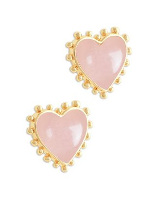Heart Stone & 18K Yellow Gold Plated Stud Earrings, 0.5"L | Bloomingdale's (US)