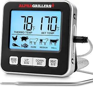 Professional Meat Thermometer for Oven - Large Display Digital Thermometer for Cooking Leave in M... | Amazon (US)