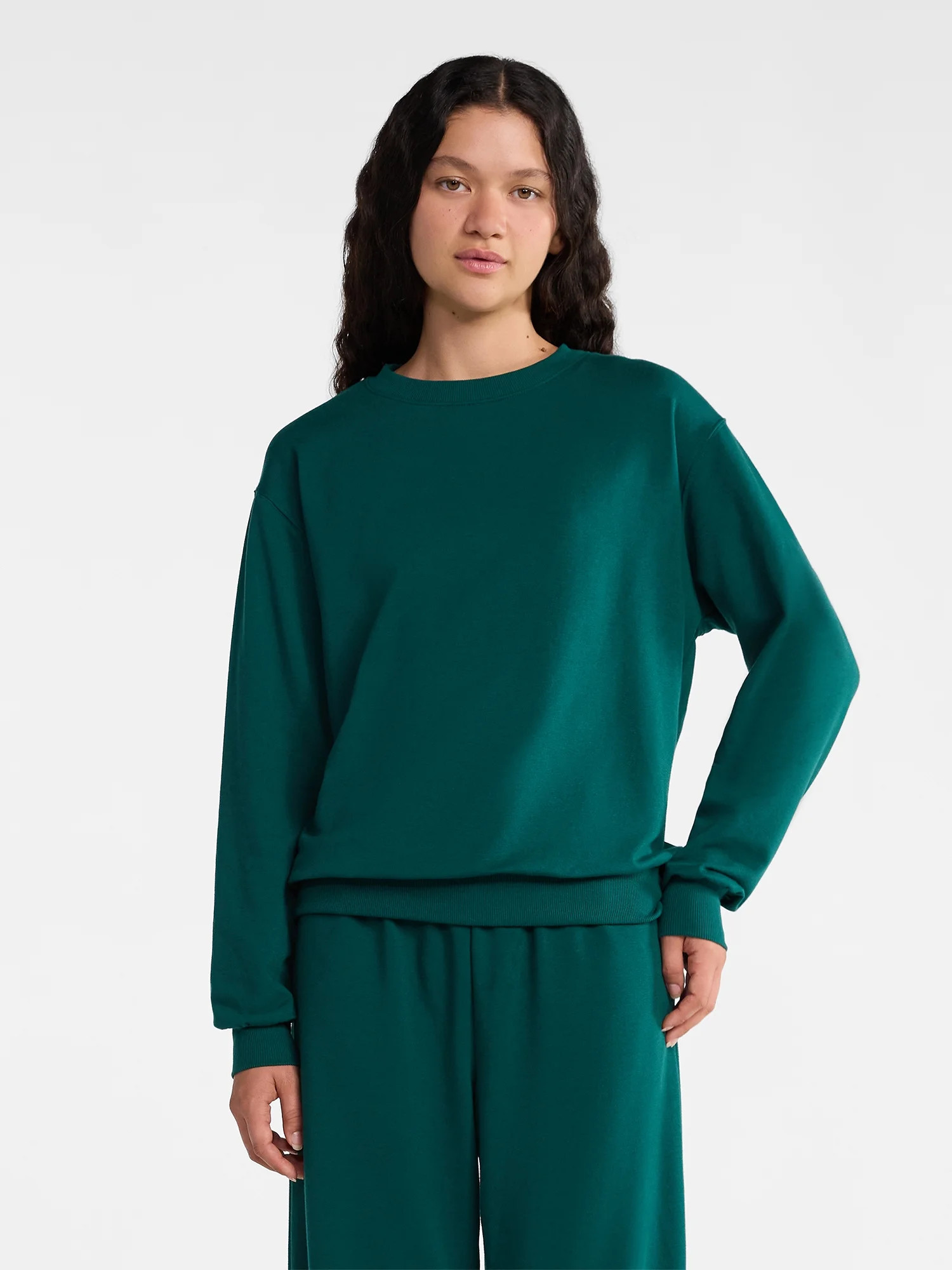 No Boundaries Sleepwear Crewneck Pullover with Long Sleeves, Women’s | Walmart (US)