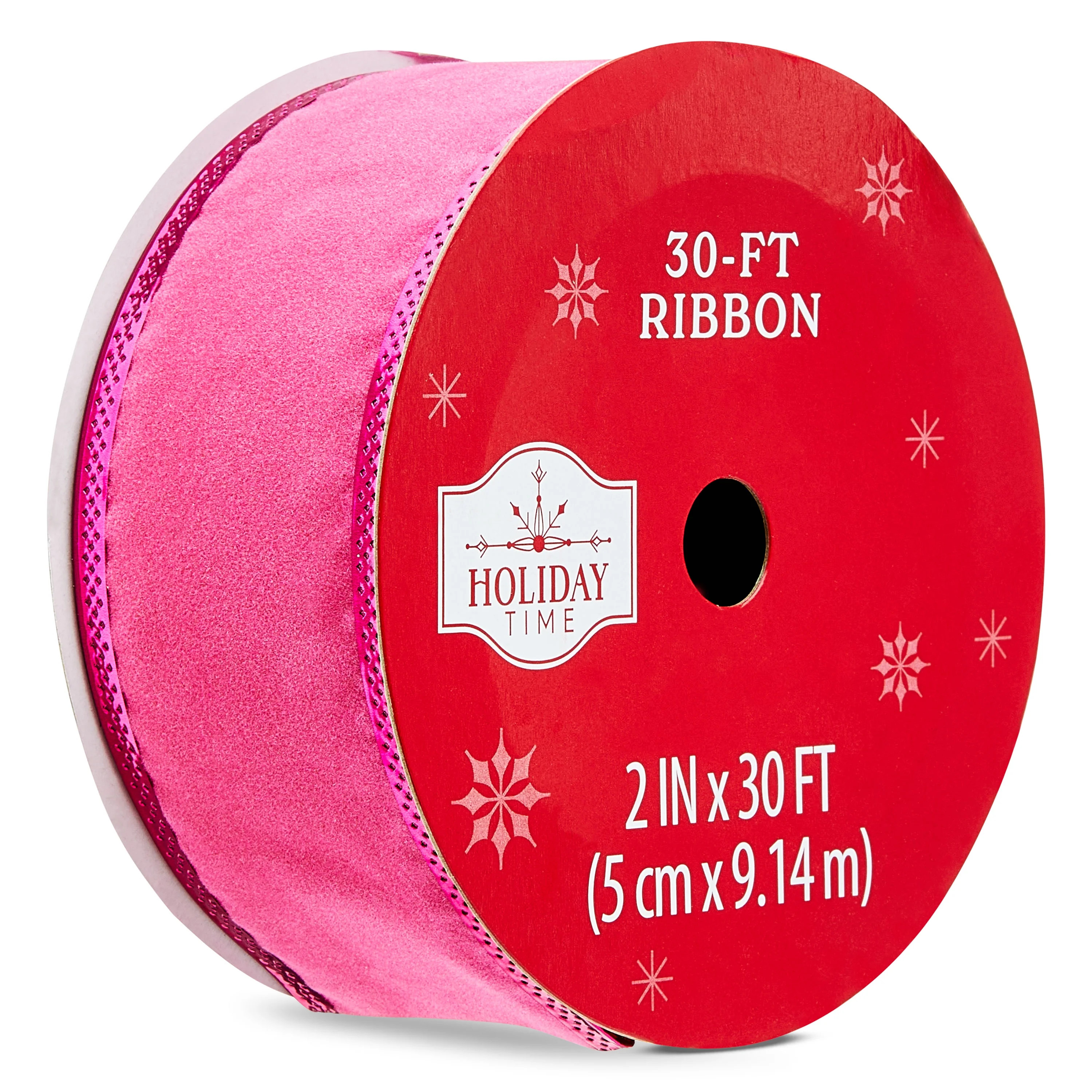 Pink Velvet Christmas Ribbon, 2" x 30', by Holiday Time | Walmart (US)