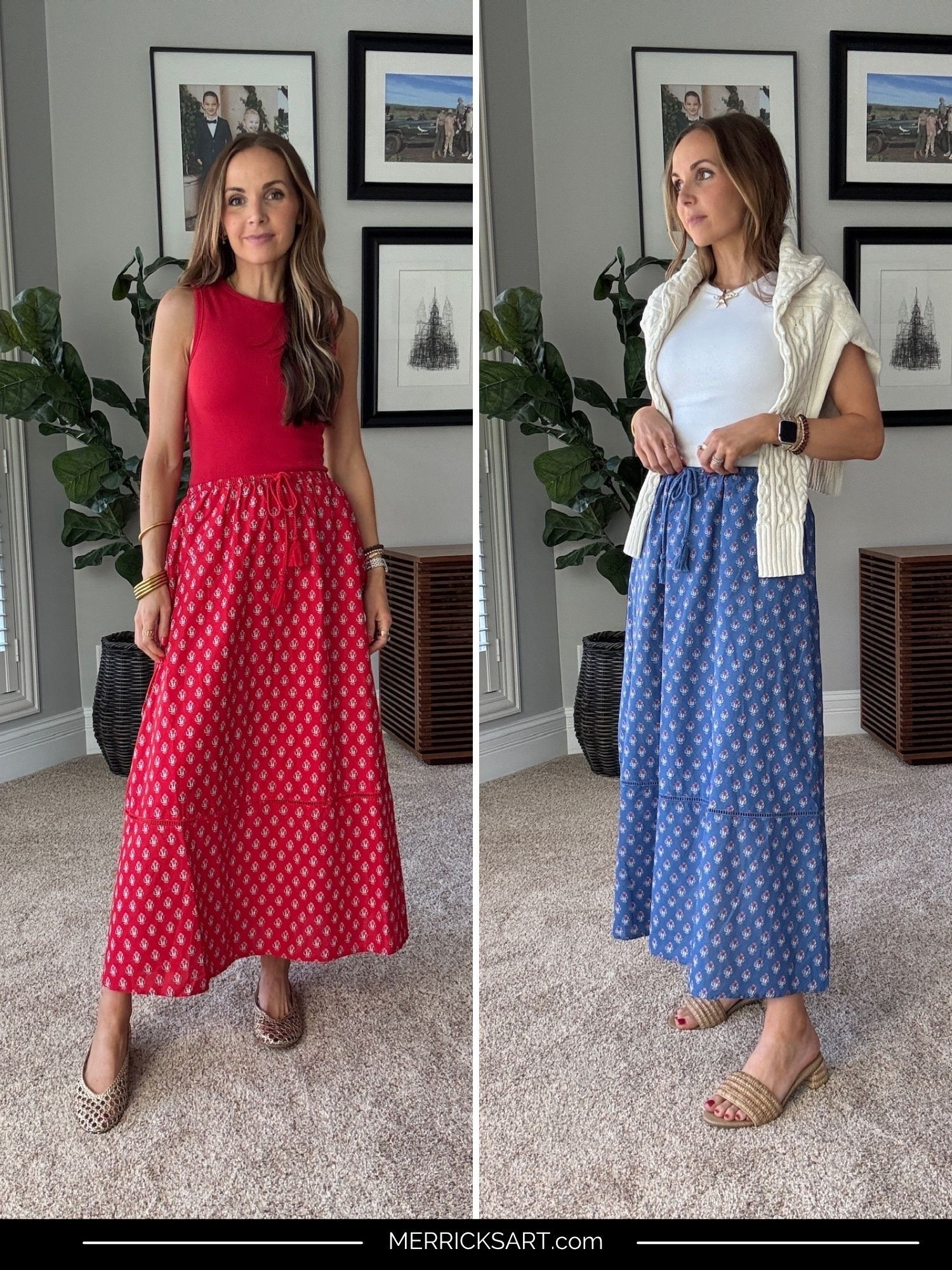 Cotton maxi skirt two ways! Loving these for summer and would be so cute for the upcoming holiday! And it’s currently on sale!

#LTKgrwm #LTKootd