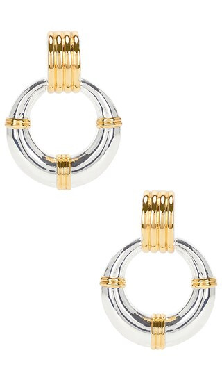 Rosa Mixed Earrings in Gold & Silver | Revolve Clothing (Global)