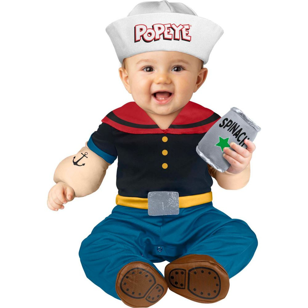 Toddler Popeye the Sailor(TM) Popeye Jumpsuit Costume | Oriental Trading Company