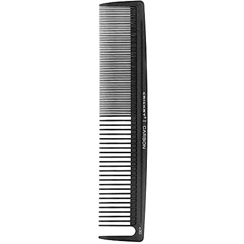 Cricket C30 Professional Hair Stylist Power Carbon Comb - Heat-Resistant, Anti-Static, Seamless Teeth for Detangling and Styling, Dual-Function Fine & Wide Tooth Design with Sectioning Pick - Black | Amazon (US)