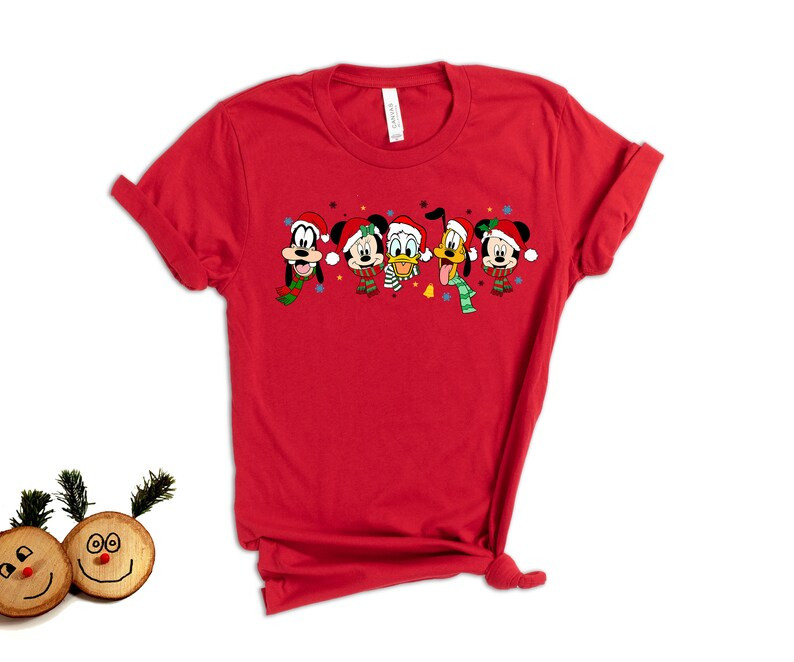 Mickey and Friends Christmas Shirt, All Disney Characters Christmas Shirt, Disney Christmas Shirt... | Etsy (US)