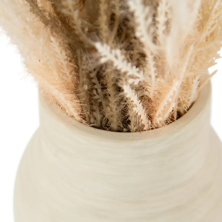 Better Homes & Gardens Mixed Artificial Pampas Grass in Cement Vase | Walmart (US)