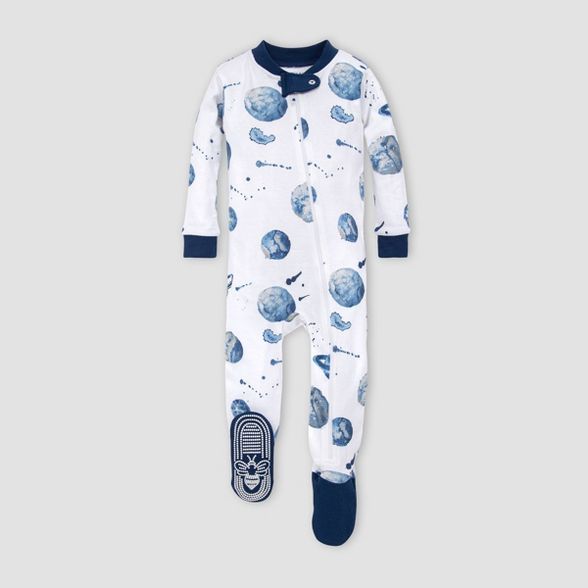 Burt's Bees Baby® Baby Boys' Planets Organic Cotton Footed Pajama - Purple | Target