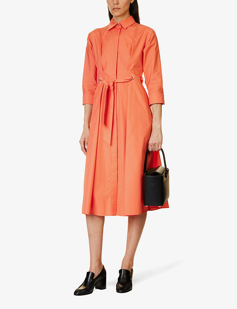 Flavio detachable-belt cotton midi dress | Selfridges