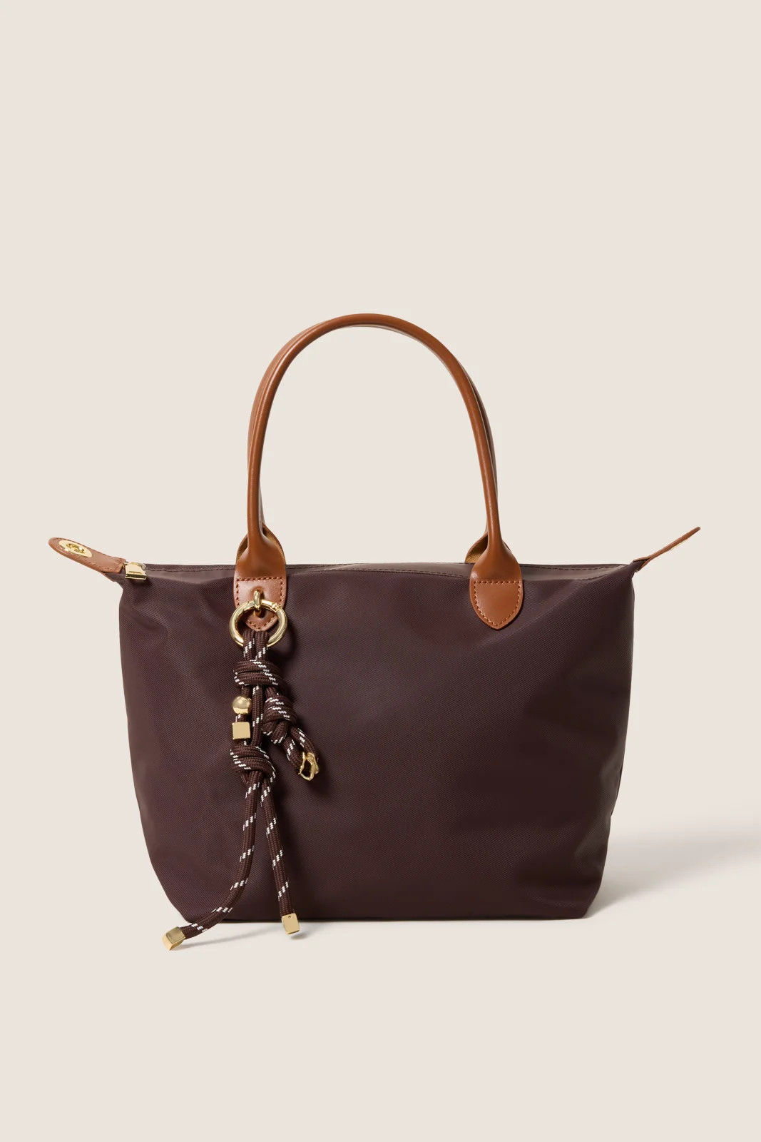 EVEREVE Women's Stevie Nylon Handbag, Brown | Evereve