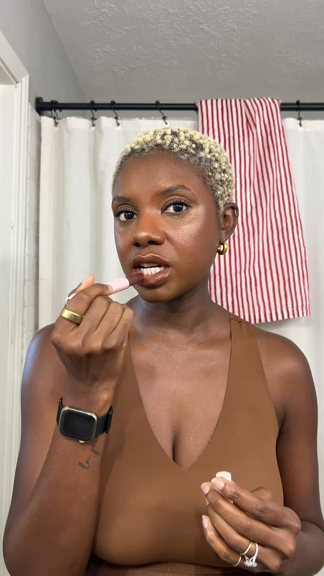 Part 2! I kept my makeup matte and oil free with this combo!!! Blurring balm in universal, matte setting spray, blurring setting powder in shade cinnamon, glow serum shade juice boost, all over concealer shade 530, gloss is shade desert rose, nars blush shade dolce vita.

#LTKgrwm #LTKBeauty #LTKstorytime