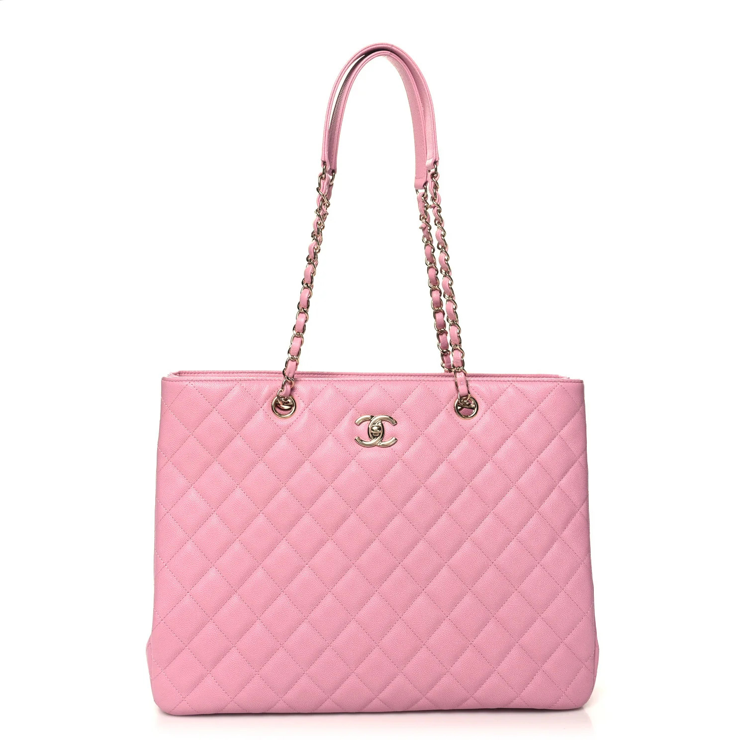 Chanel Caviar Quilted Large CC Shopping Tote Pink | FASHIONPHILE (US)