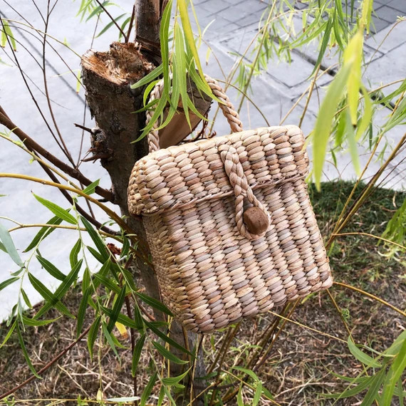 Mini gewebt Tasche Wasser Hyazinth Stroh Tasche quadratische | Etsy | Etsy (DACH)