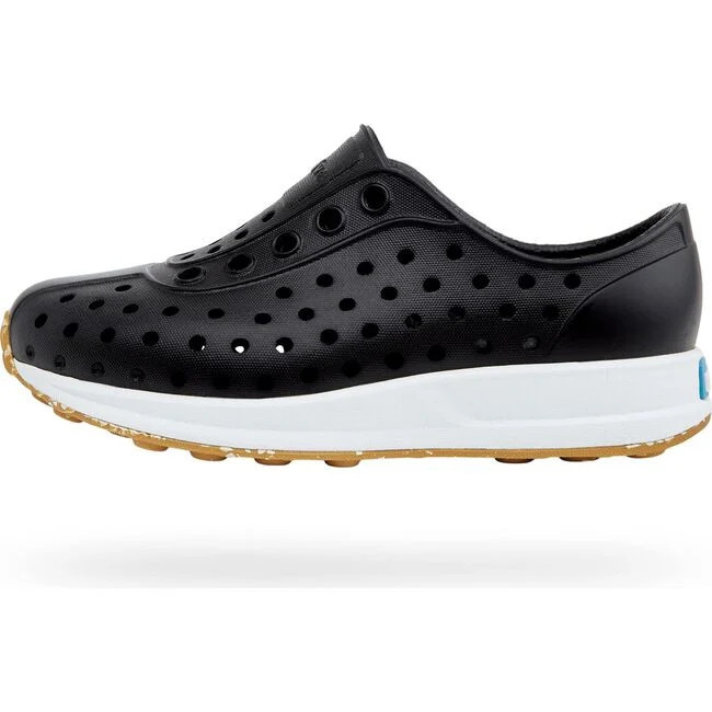 Native Shoes | Robbie Kids, JIFFY BLACK/ SHELL WHITE/ MASH SPECKLE RUBBER, Size C4 / Toddler US 4) | Maisonette | Maisonette