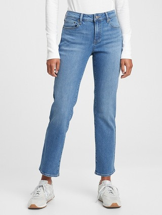 Mid Rise Classic Straight Jeans | Gap Factory