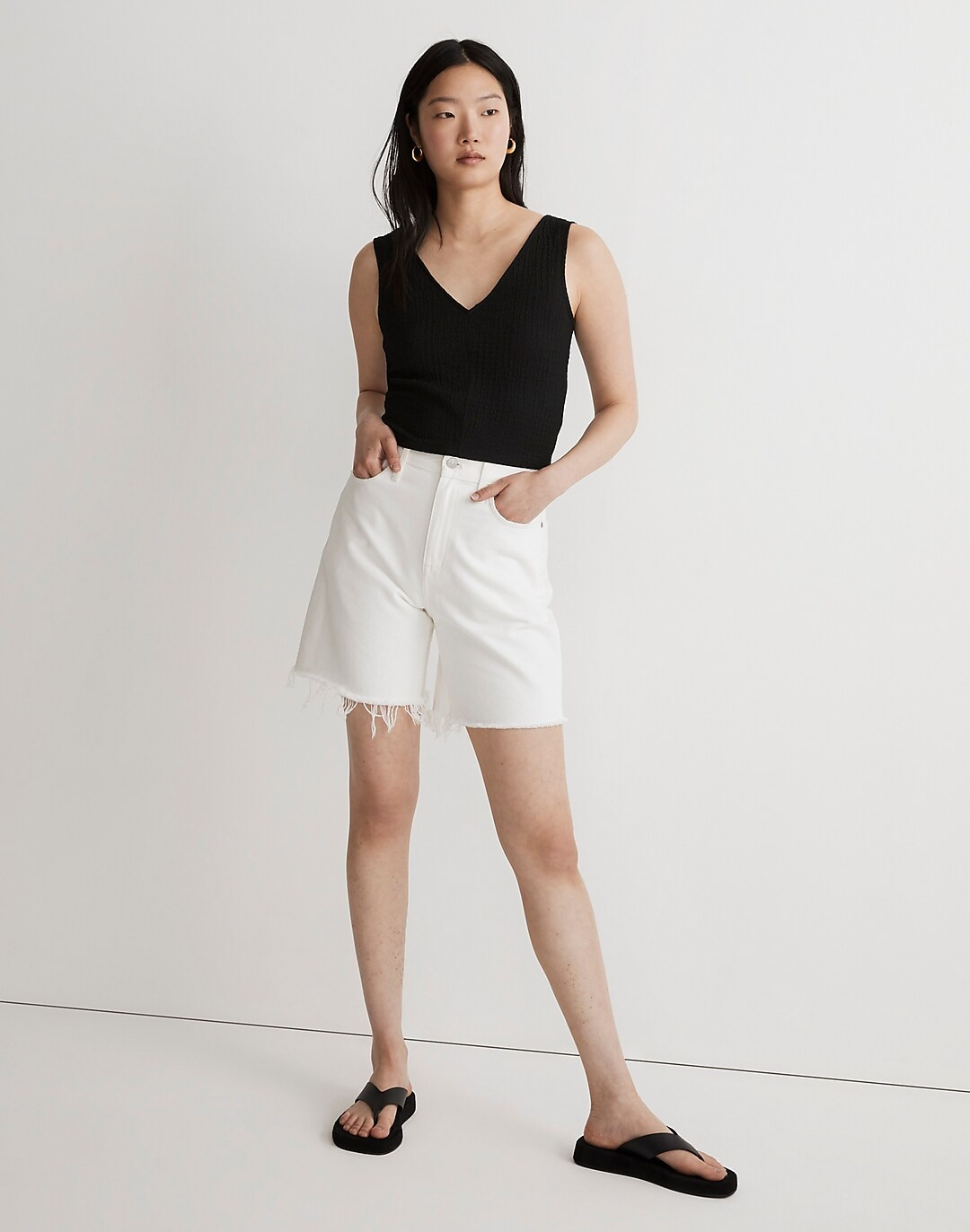 V-Neck Sleeveless Crop Top | Madewell