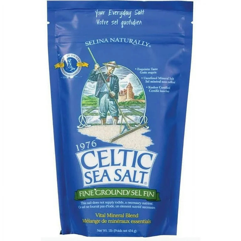 Celtic Sea Salt Fine Ground Sea Salt, 16 Oz Bag | Walmart (US)