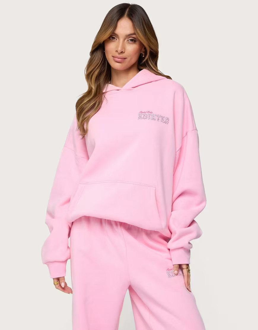 Edikted Pastel edit edikted oversized hoodie in pink | ASOS (Global)
