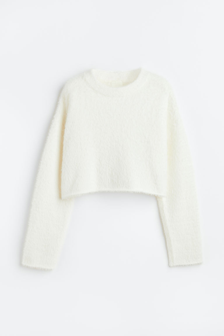 H & M - Fluffy Sweater - White | H&M (US + CA)