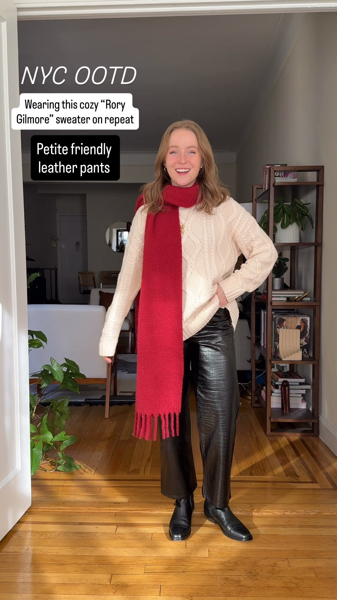 NYC ootd
25 petite leather pants TTS I’m 5ft 2
Small cotton blend sweater. Sized up 1/2. 


#LTKSaleAlert #LTKPetite