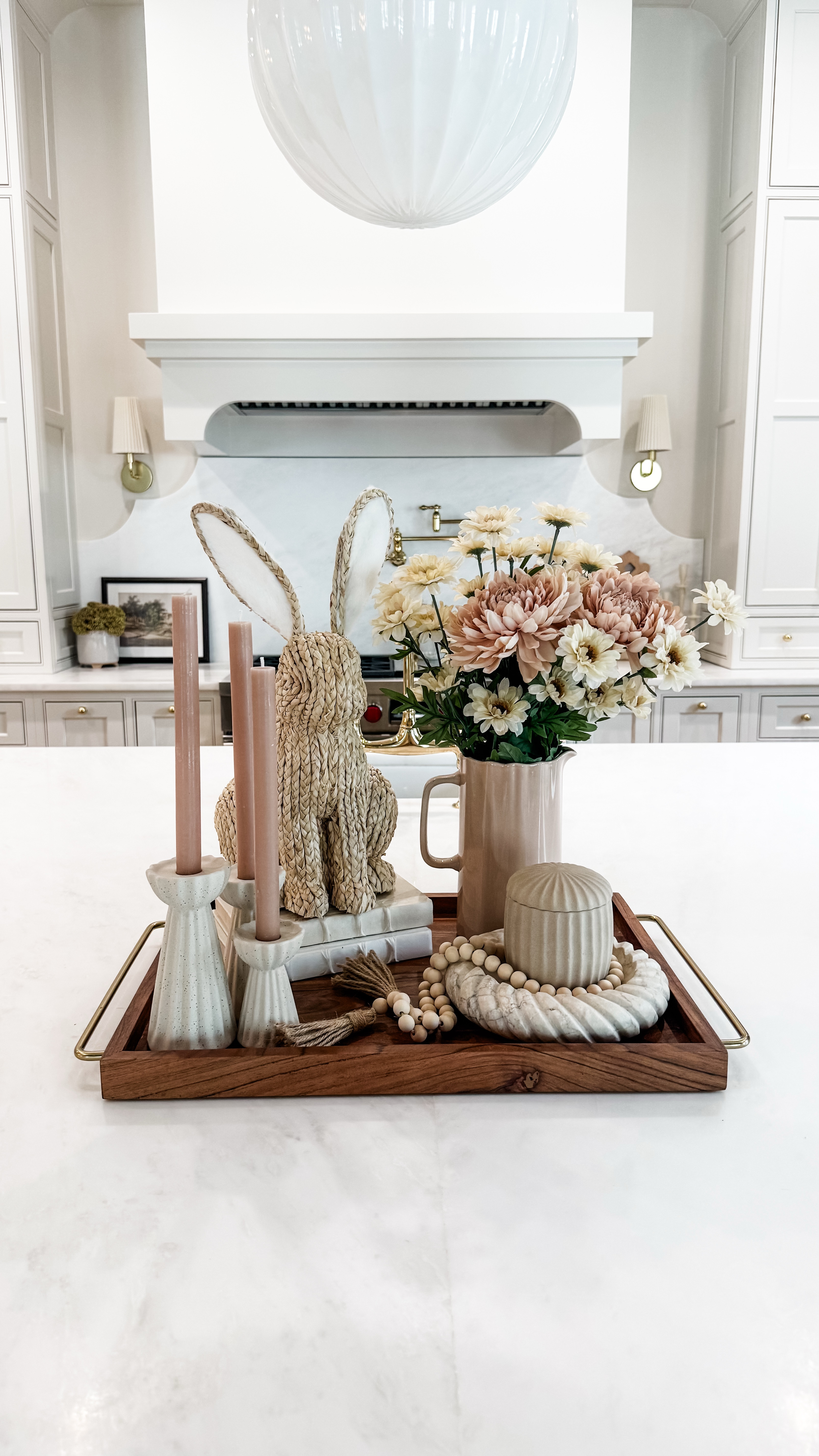 Spring centerpiece with rattan bunny. Easter centerpiece idea and target finds 

#LTKHome #LTKSeasonal #LTKWatchNow