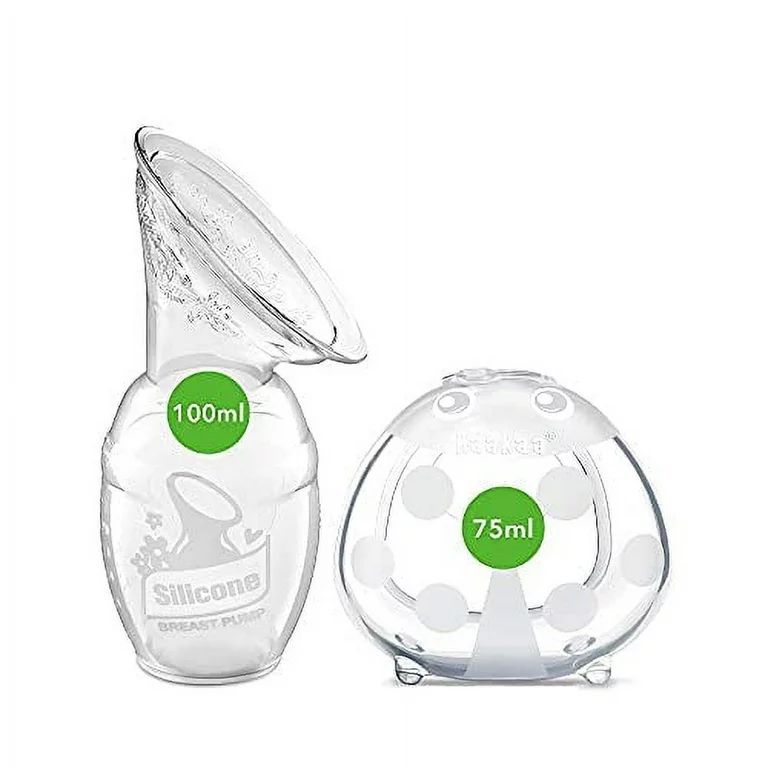 Haakaa Ladybug Silicone Breast Milk Collector 75ml & Silicone Breast Pump 100ml Combo - Perfect M... | Walmart (US)