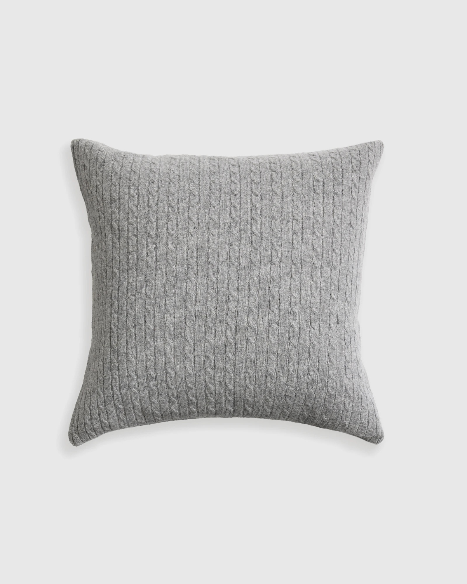 Quince | Cable Knit Cashmere Pillow Cover in Ivory, Size 20x20 | Quince