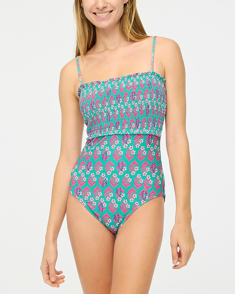 Smocked one-piece swimsuit | J.Crew Factory