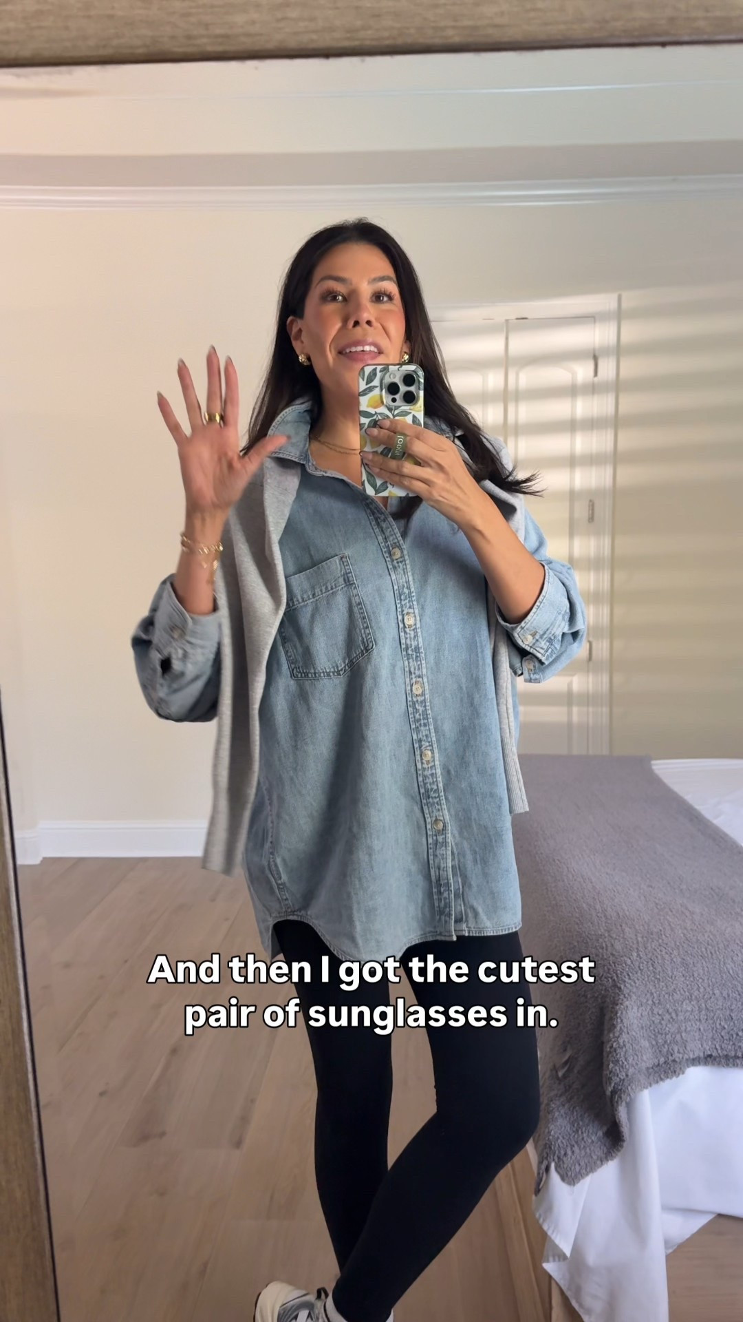 Casual and comfy OOTD! Wearing size medium in denim shirt, color is 7 YRS PCTR THS BLEU

#LTKmomlife #LTKgrwm #LTKootd