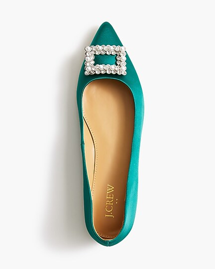 Crystal-embellished pointed-toe flats | J.Crew Factory