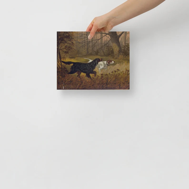 Vintage Hunting Dogs Painting Hounds Hunting Dog Country - Etsy | Etsy (US)