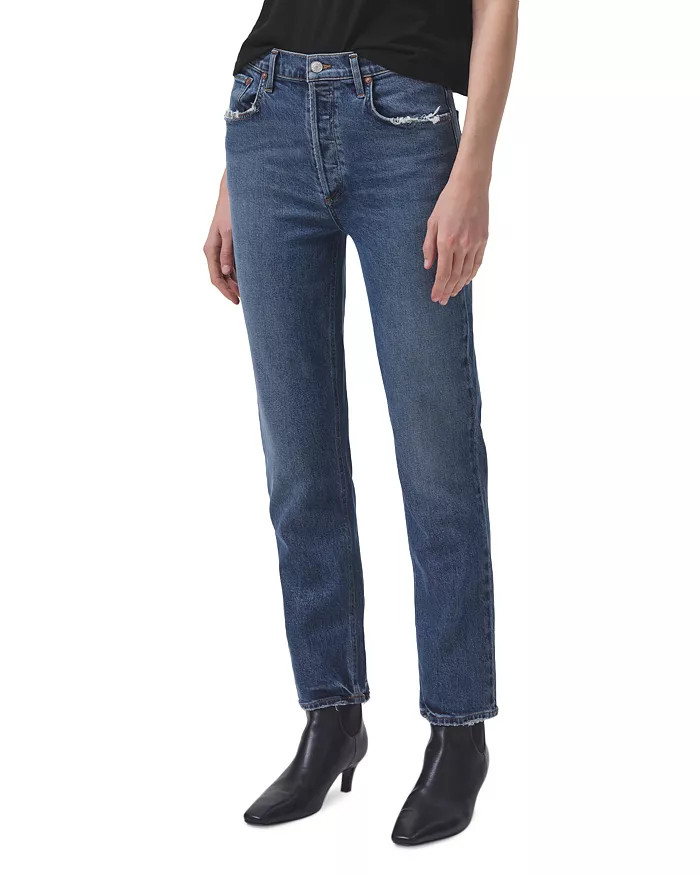 Riley High Rise Straight Jeans in Pose | Bloomingdale's (US)