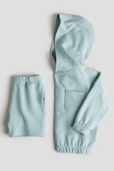 2-piece Sweatsuit - Light dusty turquoise - Kids | H&M US | H&M (US + CA)