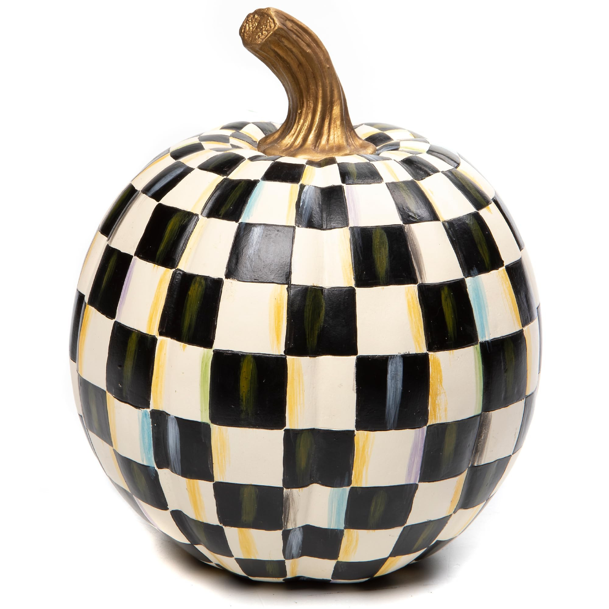 MACKENZIE-CHILDS Small Decorative Pumpkin for Fall Decor, Autumn Decorations for Home, Black-and-... | Amazon (US)