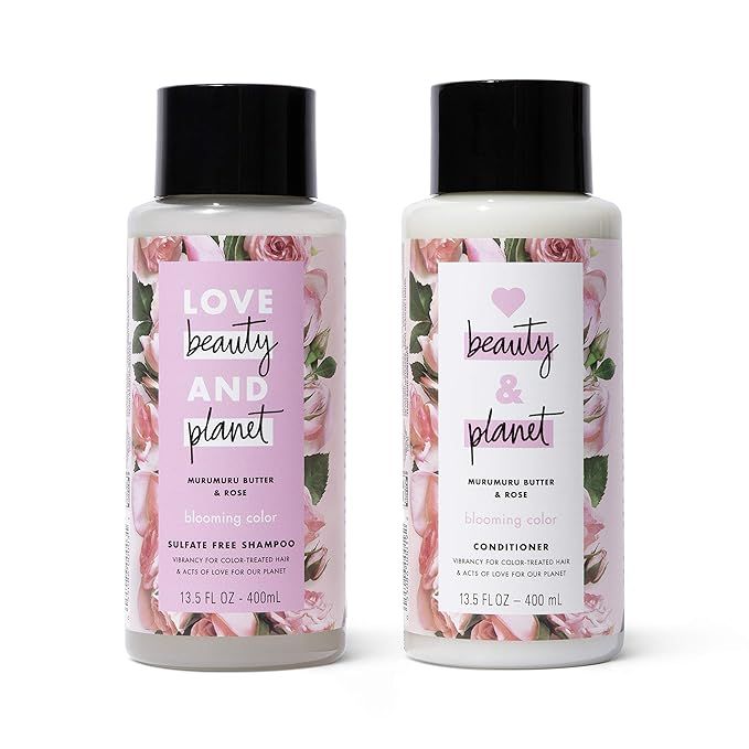 Love Beauty and Planet Shampoo & Conditioner for Color-Treated Hair Murumuru Butter & Rose Shampo... | Amazon (US)