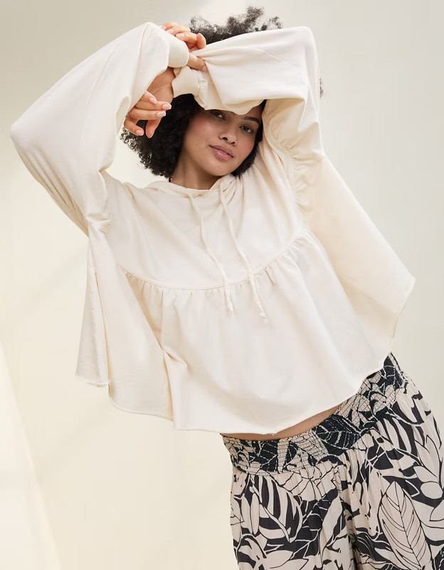Aerie Peplum Hoodie | Aerie
