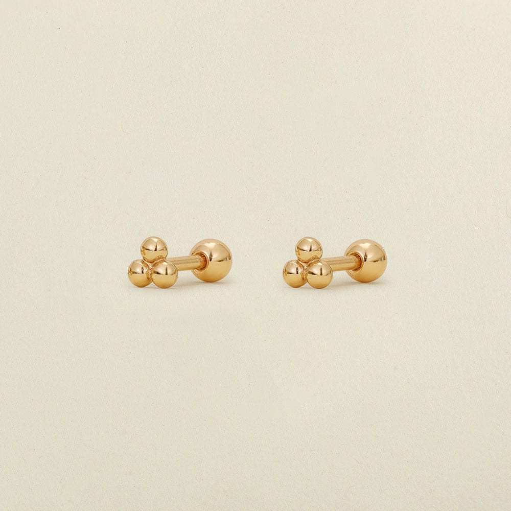 Trinity Bead Stud Earrings | Made By Mary | Made By Mary