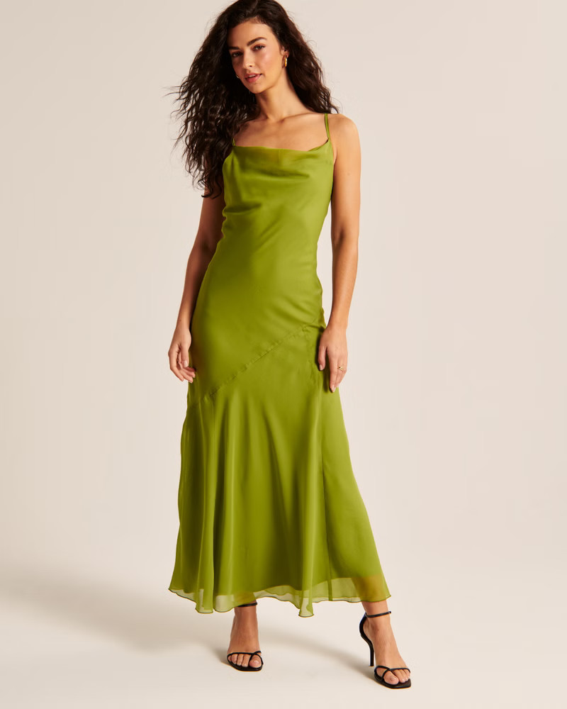 Cowl Neck Maxi Dress | Abercrombie & Fitch (US)