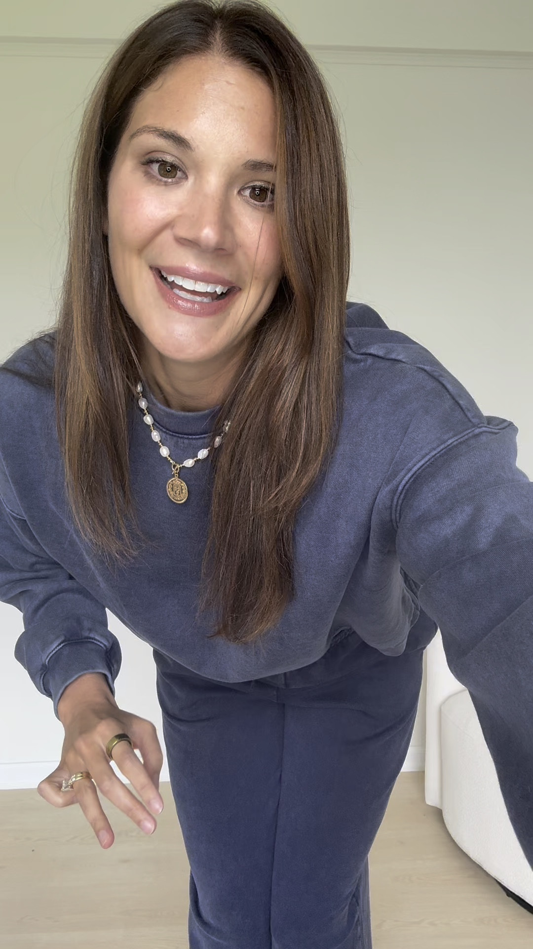 This GAP sweat set is my absolute favorite! It's so comfy, has great length, and comes in so many colors. Plus, this set is 20-30% off RIGHT NOW!

GAP set, GAP sweatpants, GAP sweatshirt, navy blue sweat set, pearl necklace, slippers, Amazon slippers, long length sweatpants, Stang and Co

#LTKActive #LTKSaleAlert #LTKTall