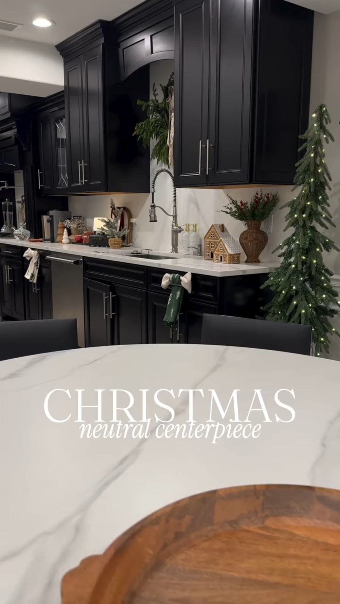 Neutral Christmas Centerpiece idea 🌲 comment CHRISTMAS and I’ll send you links to everything I used here (linked similar tray though). I mixed three different type of stems and added my favorite flameless candles.  This is such a simple and elegant centerpiece idea you can have out all winter.

#christmascenterpiece #christmasinspo #christmasaesthetic